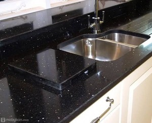 Carreaux et dalles durables en granit noir Galaxy pour des intérieurs élégants - Product Image 3