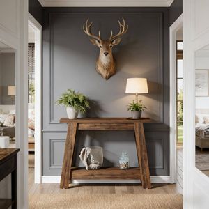 2-Tier Farmhouse <b>Console</b> <b>Table</b> with <b>Storage</b> for Entryway or Sofa <b>Console</b> <b>Tables</b> Product Category - Product Image 4