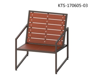 Modern Outdoor Garden Set with Steel Frame <b>and</b> PS Slats 4 Seater Weather Resistant Patio Furniture, 1 <b>table</b> 2 <b>Chairs</b> <b>and</b> <b>bench</b> - Product Image 2