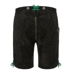 กางเกงหนังบาวาเรียนสั่งตัดสำหรับผู้ชาย ทรง Trachten Lederhosen เอวกลาง สีพื้น แท้ๆ สำหรับเทศกาลอ็อกโทเบอร์เฟสต์ - Product Image 2
