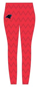<b>Red</b> Full Length Yoga <b>Leggings</b> With Panther Logo Sublimation Print High Waist Compression Pants - Product Image 2
