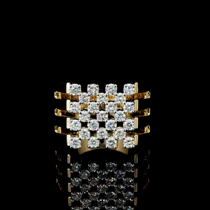 Bague de luxe pour homme en or avec motif diamant – Bijoux de créateur haut de gamme pour homme - Product Image 1