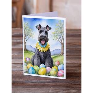 Kerry Blue Terrier Easter Egg Hunt Whimsical A7 Tamaño 5x7 Tarjetas de notas en blanco Paquete 8 con sobres Juego de tarjetas de felicitación - Product Image 2