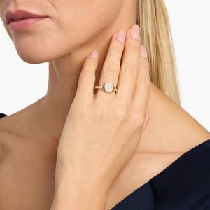 14K Yellow Gold <b>Cushion</b> Pavé Lab Grown Diamond <b>Ring</b> - Product Image 4