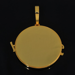 Collier de déclaration Hip Hop plaqué or avec pendentif carte du monde ronde en moissanite de luxe sertie de pierres, style personnalisable avec nom - Product Image 3