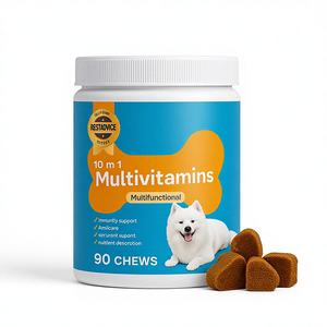 Complément multivitaminé sous marque blanche pour chiens – Friandises à mâcher molles avec probiotiques – Formule vitaminée pour la santé des animaux de compagnie pour une nutrition quotidienne canine - Product Image 1