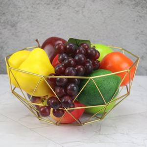 Corbeille à fruits et légumes décorative en fil métallique doré, support de rangement pour comptoir de cuisine et table à manger - Product Image 5