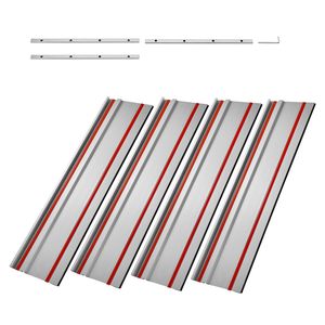 Kit de rails de guidage pour scie à onglet 110 cm avec 4 rails en aluminium extrudé et 3 connecteurs - Compatibilité avec rail de base - Product Image 1