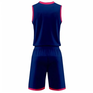 Ensemble d'uniformes de basketball courts respirants et tendance pour hommes, avec logo personnalisé, légers, 100 % polyester, pour équipe, avec nom d'équipe personnalisé - Product Image 6