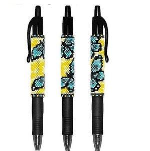 Bolígrafos de Lujo Hechos a Mano con Cuentas de Semillas para un Estilo de Escritura Único, Diseño Tribal, Bolígrafos de Cuentas de Semillas Hechos a Mano para Papelería Artesanal - Product Image 1