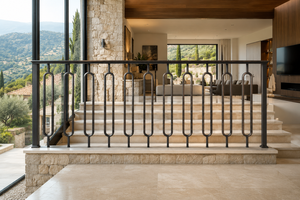 Balustrade moderne en fer forgé et alliage d'aluminium, garde-corps décoratif pour balcon extérieur, porche, escalier, jardin, salle de sport - Product Image 4