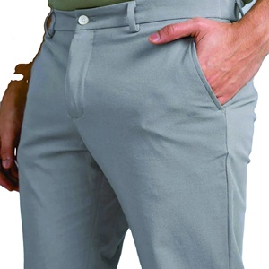 Pantalones Casuales Rectos para Hombre, Grises, Tipo Chino, Transpirables, Cintura Elástica, Ropa de Calle, Ropa de Trabajo, Pantalones para Exteriores, Bordados, de Secado Rápido - Product Image 6