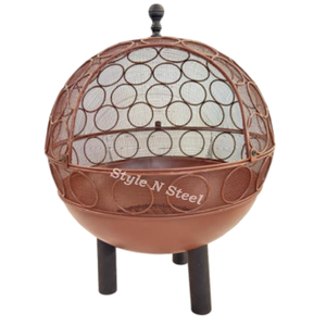 Brasero de Hierro con Diseño Circular y Pintura Resistente al Calor, Diseño Independiente, Calentador Exterior para Leña/Carbón - Product Image 3