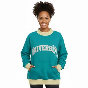 Servicio OEM/ODM, Sudaderas Personalizadas de Invierno para Mujer, Reversibles, Cuello Alto, Manga Larga, con Logotipo Impreso en la Parte Delantera, Estilo Urbano - Product Image 4