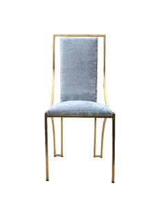 Most Selling Nordic Style Handmade Durable Metal Iron Square Rod Welded Frame Stand Gold White Velvet Fabric Outdoor Chair - Product Image 5
