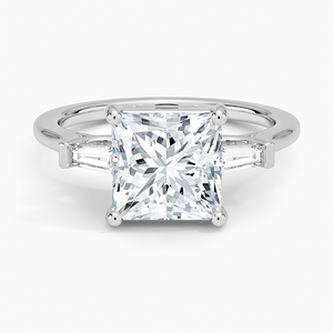 Bague BOJ 088 en argent 925, taille princesse, avec halo de pierres et griffes, solitaire diamant 2 carats, couleur D, VVS1, moissanite certifiée GRA, prix bas - Product Image 1