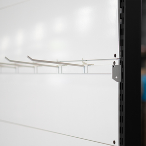 Étagères de supermarché métalliques perforées à revêtement poudré, légères, à usage unique - Acceptation OEM - Product Image 5