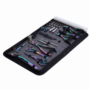 Kit de pinces pour extensions de cheveux avec poignées confortables et outils métalliques robustes pour un montage facile des cheveux et une utilisation en salon - Product Image 2