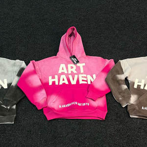 Sweat à capuche pour homme 100% coton de haute qualité, style streetwear délavé au soleil, sans cordon, coupe ample pour la saison printanière - Product Image 3