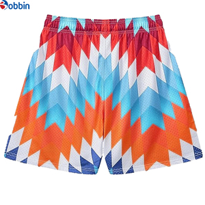 Pantalones Cortos Deportivos Cómodos para Hombre, Pantalones Cortos de Verano con Estampado Personalizado, Color Sólido, Sublimación, Malla, Ropa de Playa, Cintura Elástica - Product Image 2