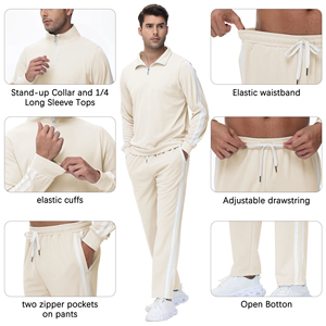 Conjunto Deportivo de 2 Piezas para Hombre, con Capucha, Lavado Ácido, Ligero, Color Sólido, Pantalones Deportivos, Ropa Deportiva para Gimnasio, Cierre con Cordón - Product Image 5
