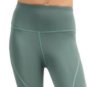 Women's Sage Green High Waist Capri <b>Leggings</b> <b>Knee</b> <b>Length</b> Stretchy Fitted Athletic Pants for Yoga Workout Running Fitness - Product Image 2