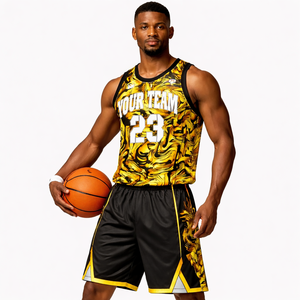 ชุดบาสเก็ตบอลสั่งทำพิเศษ ชุดทีม ผ้าโพลีเอสเตอร์ตาข่าย ระบายอากาศได้ดี เสื้อเจอร์ซีย์ กางเกงขาสั้น พิมพ์ลายแบบซับลิเมชั่น ชุดกีฬาสำหรับฝึกซ้อม - Product Image 6