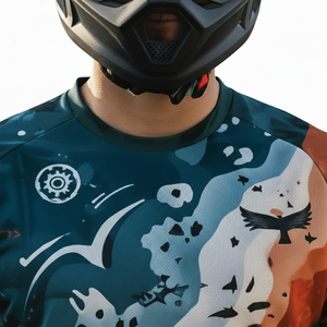 Maillot de VTT personnalisé en polyester, imprimé couleur, respirant, séchage rapide, léger, pour été et hiver, vêtements de sport disponibles à prix raisonnable - Product Image 5