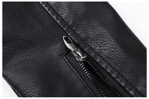 Blouson en cuir polaire zippé vintage formel pour homme, nouvelle collection printemps 2026, imperméable, coupe-vent, respirant, personnalisable, pour motard - Product Image 6