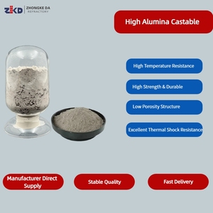 <span class=keywords><strong>Cemento</strong></span> <span class=keywords><strong>Refractario</strong></span> Fundible de Alta Alúmina, Bolsa de 25 kg |   Material Fundible de Alta Temperatura Listo para Usar para Revestimiento de Hornos y Hornoques - Product Image 3