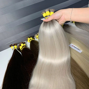 ราคาขายส่ง คุณภาพสูง ผมต่อแท้ 100 กรัม 28 นิ้ว แบบธรรมชาติ สีออมเบร ตรง เกรดซุปเปอร์ดับเบิ้ลดรอน - Product Image 1