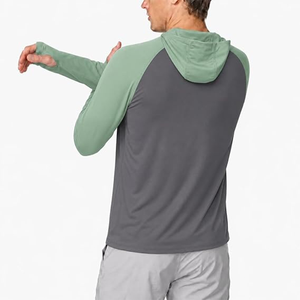 OEM <b>Sunscreen</b> Breathable Outdoor Fishing Hoodie Contrast Long Sleeved Fisherman Sailing Clothing Muscle Fit UV Protection Shirt - Product Image 6