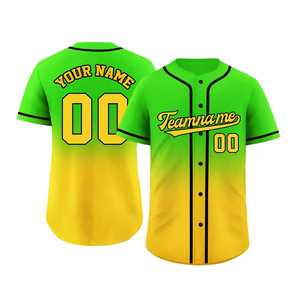 Camisetas de Béisbol Personalizadas de Alta Calidad, con Degradado de Color, Bordadas, Transpirables y de Secado Rápido para Todos los Equipos, las Más Populares - Product Image 4