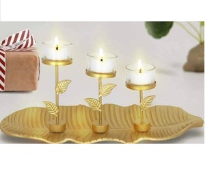 Nuevo Diseño Decorativo Tradicional Indio, Elegante Portavelas de Té Dorado Personalizado, Superventas - Product Image 1