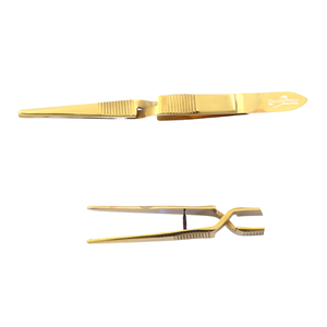 Pinces à cheveux manuelles de qualité supérieure en titane et acier inoxydable, pour greffe de cheveux, épilation et extraction, réutilisables, certifiées CE - Product Image 1