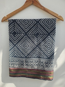 ผ้าพันคอพิมพ์ลายบล็อกไม้ทำมือ ลายใบไม้ ชุดว่ายน้ำบิกินี่สำหรับผู้หญิง ผ้าฝ้าย 100% น้ำหนักเบา ระบายอากาศได้ดี - Product Image 4