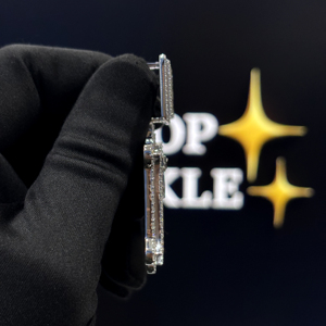จี้ห้อยคอแบบกำหนดเอง HIPHOP SPARKLE MKE LMO เงินแท้ 925 ชุบทอง 18K ประดับเพชร VVS Moissanite รูปทรงลวดหนาม สไตล์ฮิปฮอป เหมาะสำหรับทั้งชายและหญิง - Product Image 5