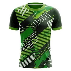 T-shirt à manches courtes pour homme, col rond, motif uni, tricoté, 100% polyester, séchage rapide, respirant, coupe classique, style sportif, logo sur le devant - Product Image 1