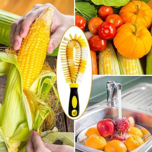 Spazzola per rimuovere il filo di mais con manico per la pulizia di frutta e verdura, ideale per carote e patate - Product Image 4