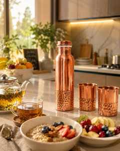 Decorative Vintage Style Copper Water Bottle at Low Price Nice Quality Handmade Eco-Friendly <b>Drinkware</b> European Style Hot Sale - Product Image 2