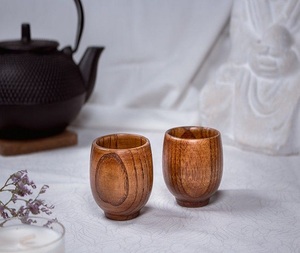 Vaso de Sake Redondo Personalizado Japonés Hecho a Mano con Madera de Haya Natural - Product Image 5