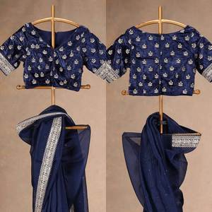 Sari Lehenga en Georgette de Soie Vichitra Prêt-à-Porter de Qualité Supérieure pour Mariage Traditionnel, Diwali, Fêtes Hivernales, Estivales et Printanières, Tenue Ethnique - Product Image 4