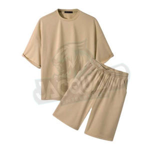 ชุดเซ็ตเสื้อยืดแขนสั้นและกางเกงขาสั้นสำหรับผู้ชาย คุณภาพพรีเมียม รุ่นซัมเมอร์ 2026 ผลิตจากผ้าฝ้าย 100% ชุดสองชิ้น - Product Image 4