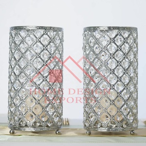 Wedding Crystal <b>Candle</b> <b>Pillar</b> Holder for Home Hotels & Restaurants l Nickel Plating Crystal <b>Candle</b> Holder Votive Hotels - Product Image 5