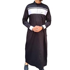 Jubba Marrón Elegante al por Mayor, Jubah de Color Sólido para Hombre, Al Haramain, Thobe Árabe Musulmán, Dubai, Oriente Medio, Eid, Ramadán - Product Image 5
