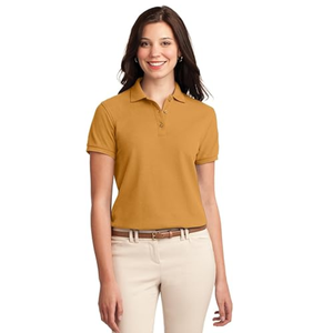 Polo pour femme en coton mélangé doux, bleu cyan, respirant, séchage rapide, décontracté et actif - Product Image 4