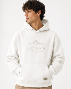 Simple White Custom Made Hoodie <b>For</b> <b>Men</b> With Gray Embroidery Top Quality <b>Mens</b> Hoodie With 100% Cotton Available In Diff Colours - Product Image 2