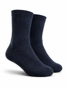 White Crew Woven Eco-Friendly Breathable Recovery <b>Socks</b> Customizable Pattern for Youth-<b>Running</b> Soccer Football Training - Product Image 1