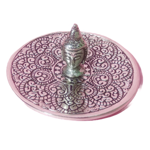 Quemador de incienso de aluminio con diseño de Buda, quemador de incienso con soporte de palo de incienso - Product Image 1
