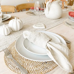 High-quality Eco-friendly Oval Rattan Wicker <b>Table</b> Placemat Handwoven Embroidery Customized Color Logo Wedding Home <b>Dining</b> - Product Image 6